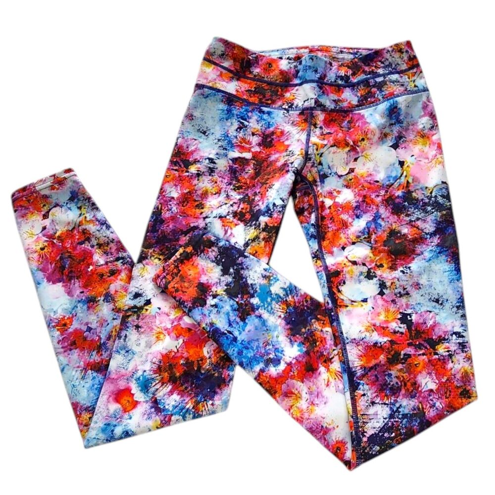 Athleta Womens Hypersonic Sonar Tight Leggings Size XS Watercolor Print Athletic